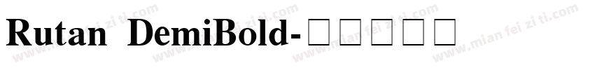 Rutan DemiBold字体转换